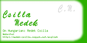 csilla medek business card